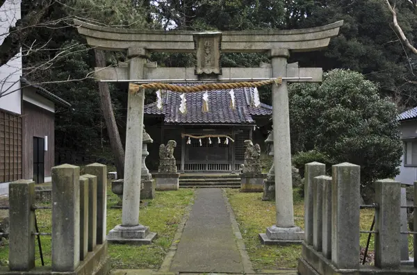 Naturskön Bild Vackra Forntida Japanska Helgedom — Stockfoto