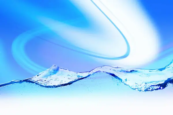 Azul Líquido Água Respingo Fundo Abstrato — Fotografia de Stock