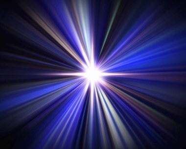 Lens alevli ışık ışınları.