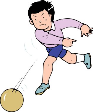 Futbol topunu tekmeleyen bir adamın resmi