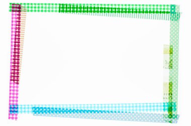 metin için alanı olan renkli kağıt çerçeve