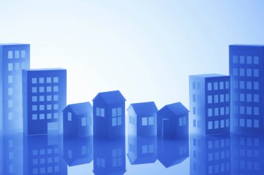 Kağıt ev modeli, kapat. 