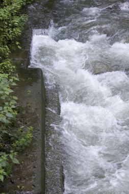 Güzel, hızlı bir dere. Doğa arkaplanı