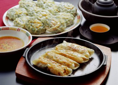 Geleneksel Asya yemekleri yakın çekim