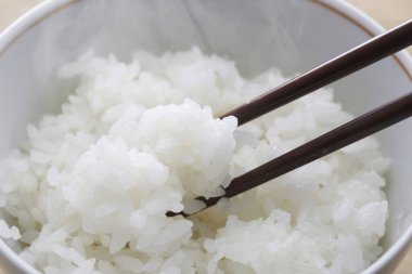 Çubuklu pilav, yakın çekim.