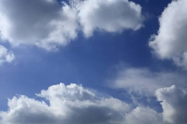 Vacker Blå Himmel Med Moln Molnlandskap Bakgrund — Stockfoto