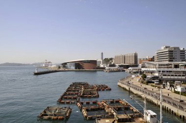 Güney Kore, Busan 'da gündüz deniz manzarası