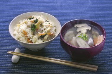 Geleneksel Asya yemekleri yakın çekim