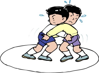 iki erkek beyaz arka plan üzerinde mücadele 