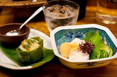 Geleneksel Japon suşi yakın çekim görüntüsü 