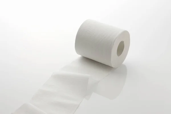 Roll Paper Toilet White Background — Stock Photo, Image