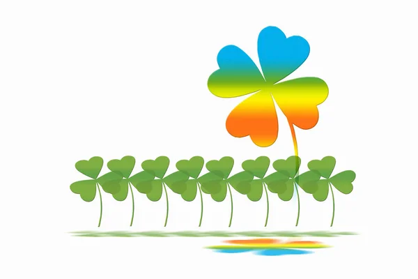 Patrick Day Background Clover Leaves — Stock Photo, Image