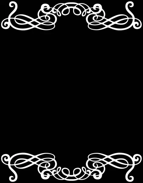 Fekete Fehér Elvont Háttér Dekoratív Vintage Elemek — Stock Fotó