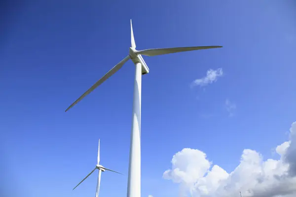 Förnybar Energi Vindkraftverk Ekologiskt Begrepp — Stockfoto