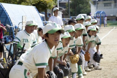 Japonya 'daki Japon beyzbol oyuncuları.