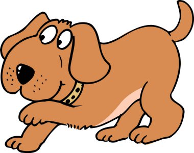 beyaz arkaplanda çizgi köpek çizimi 