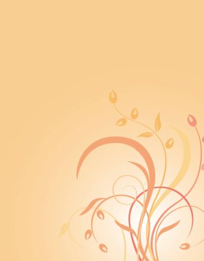 Çiçek elementleriyle soyut arkaplan