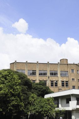 Tokyo 'nun canlı Meguro-ku bölgesinin sokak manzarası, Japonya 