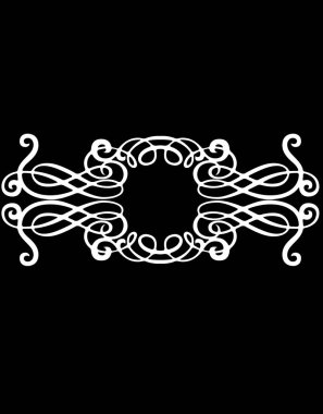 Dekoratif vintage elementlere sahip siyah ve beyaz soyut arkaplan          