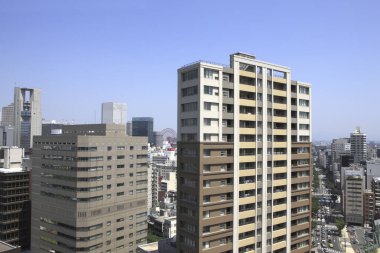 Güzel modern şehir manzarası, kentsel konsept geçmişi 