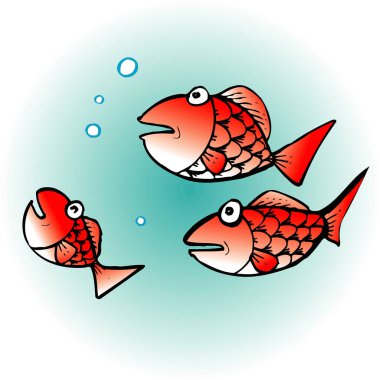 Su zemininde şirin balıklar