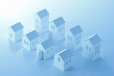 Kağıt ev modeli, kapat. 