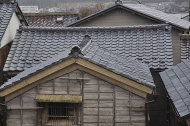 Eski geleneksel Asyalı mimari detayı