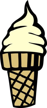 Dondurma ikonunun karikatür çizimi