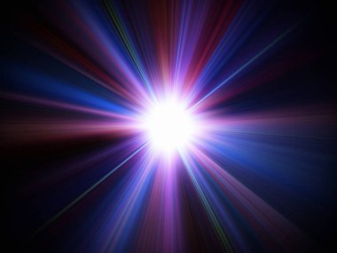 Karanlıkta ışık huzmesi