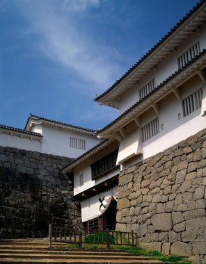 Osaka kalesi Osaka City, Kansai, Japonya 'daki ünlü Japon kalesi.