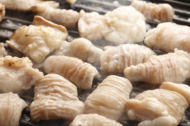 Izgarada et parçaları, lezzetli barbekü.