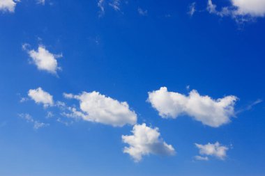 Mavi gökyüzündeki bulutlar 