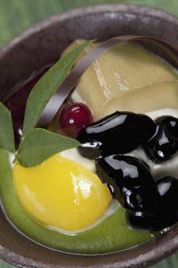 Lezzetli bir Asya tatlısının kapağı.