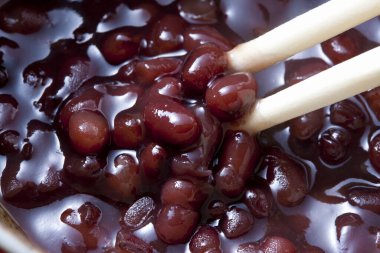 Kırmızı fasulye çorbası yakın çekim