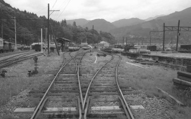 Şehirdeki tren rayları.