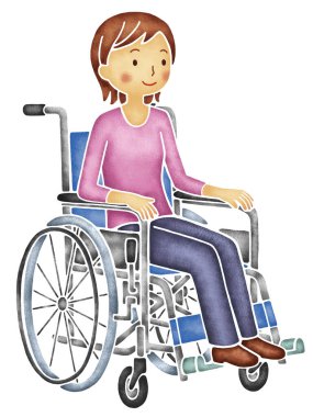 tekerlekli sandalyedeki kadın  