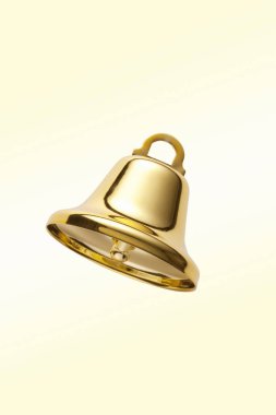 Işık arkaplanda izole edilmiş altın çan