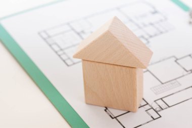 Ev modeliyle ilgili planlar. Yatırım, mortgage konsepti