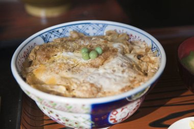 Geleneksel Japon yemeği yakın çekim görüntüsü