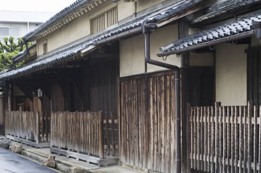 Eski geleneksel Japon ahşap evi.