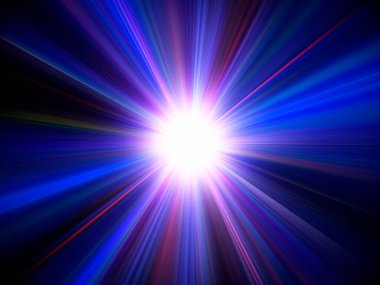 Parlayan ışık ışınlarıyla soyut koyu arkaplan 