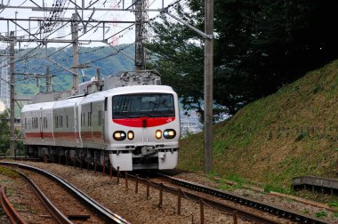  Japonya demiryolu. yüksek hızlı modern tren 