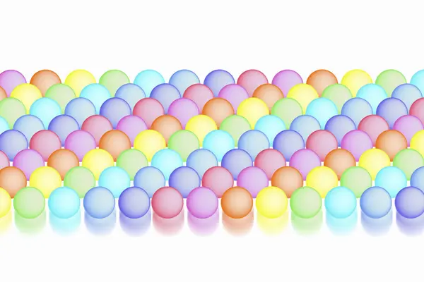 Bunte Eier Auf Weißem Hintergrund — Stockfoto