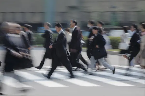 Folle Passeggiando Strada Centrale Della Città Tokyo Giappone — Foto Stock