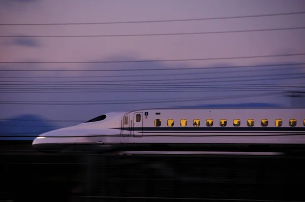 Fast Shinkansen Bullet Train Speeding Japan — Stock Photo, Image