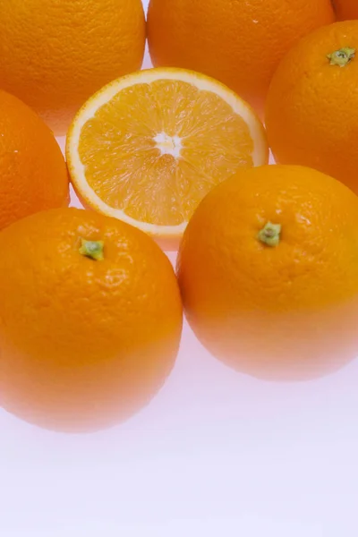 Oranges White Background — Stock Photo, Image