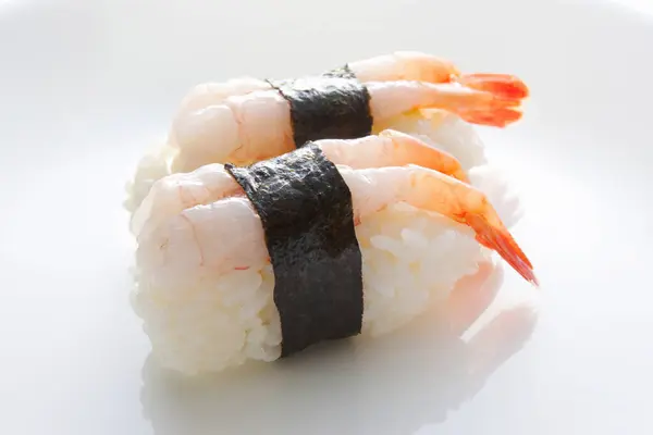 Sushi Plate Isolated White Background — Stock Photo, Image