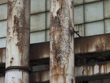 Paslı metal arka plan, paslı eski boya..