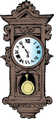 Beyaz arkaplanda klasik saat 