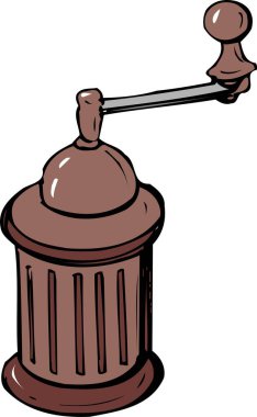 Çizgi film karalamak eski moda kahve öğütücüsü 